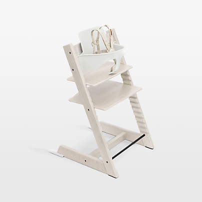 Stokke ® Tripp Trapp ® Whitewash Wood Baby High Chair