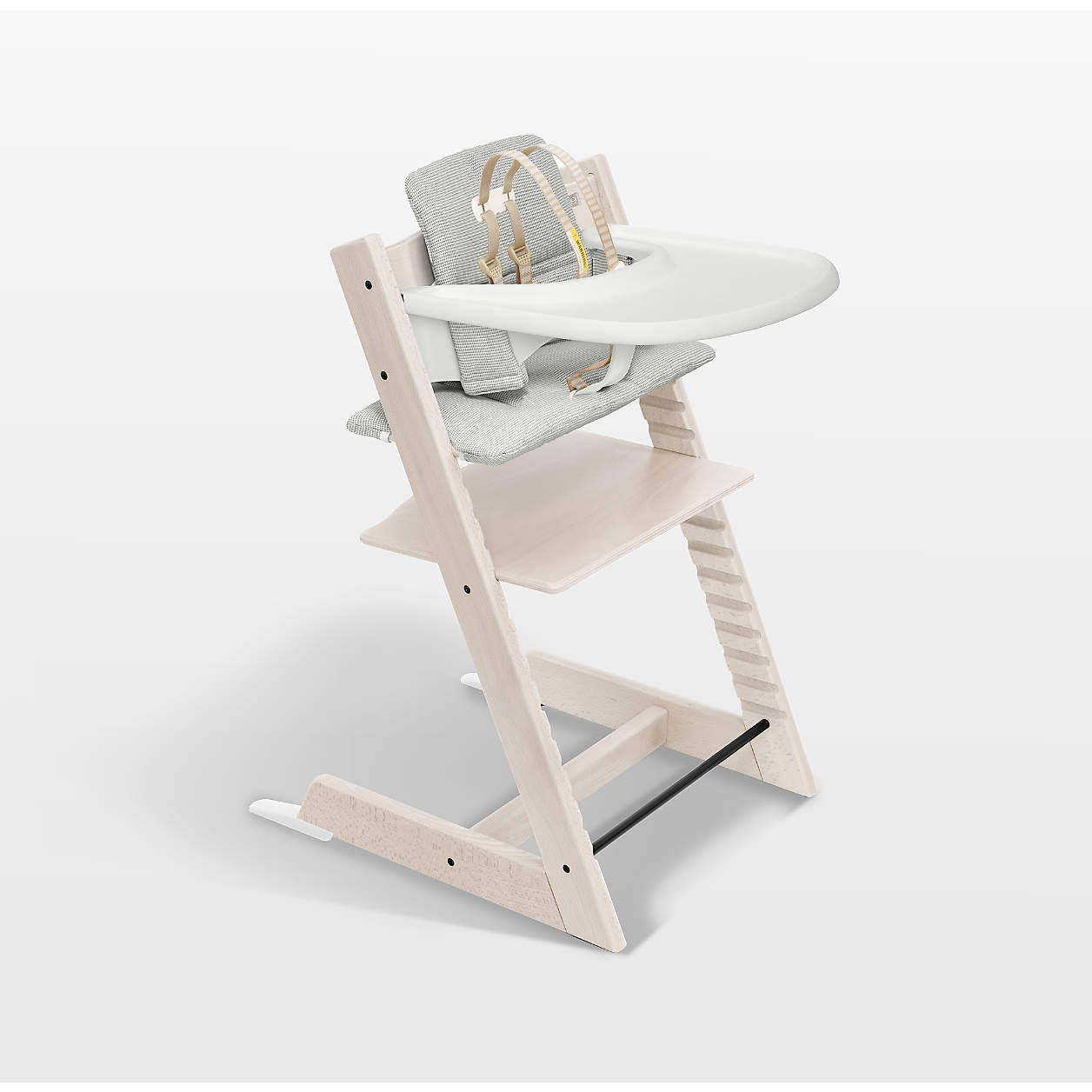 Stokke Tripp Trapp Complete Whitewashed Wood Baby High Chair with