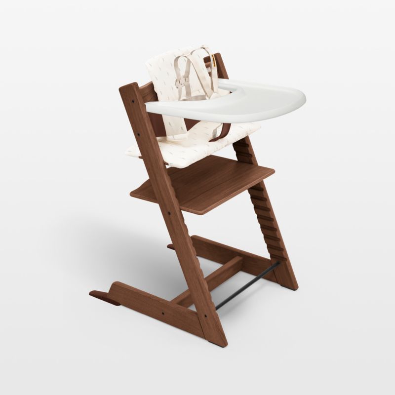 Stokke ® Tripp Trapp® Warm Brown Oak Wood Baby High Chair with Cushion and Tray - image 0 of 3