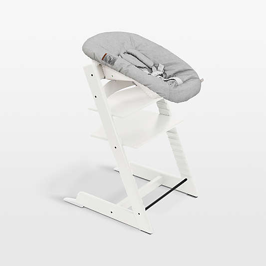 Stokke ® Tripp Trapp ® White Wood Baby High Chair and Newborn Set