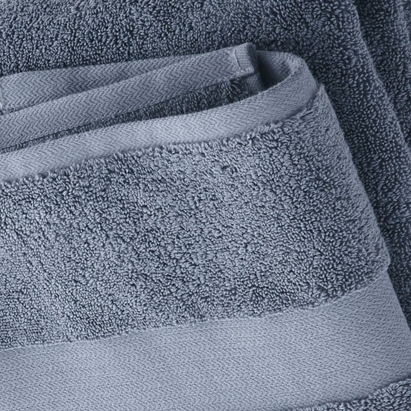 Classic Organic Turkish Cotton Evening Blue Bath Sheet - image 3 of 8