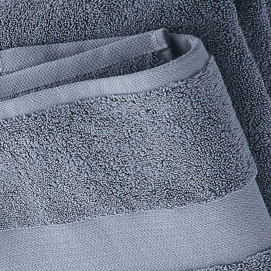 Classic Organic Turkish Cotton Evening Blue Bath Towels