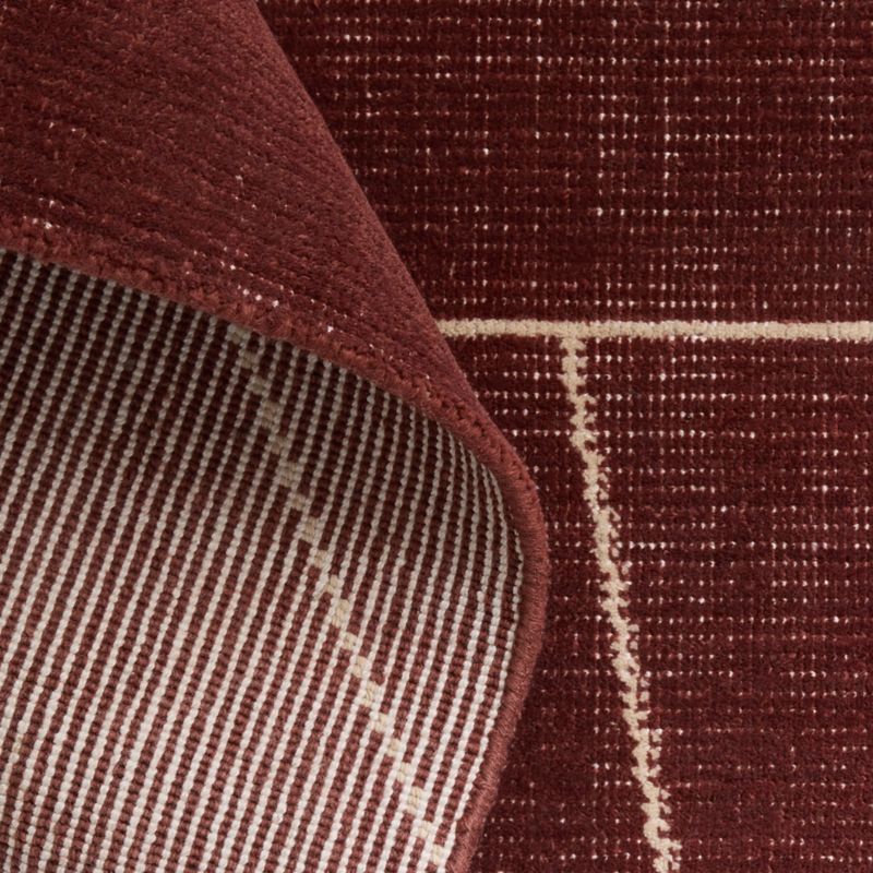 Teramo Performance Handwoven Abstract Burgundy Area Rug 5'x8' - image 2 of 5