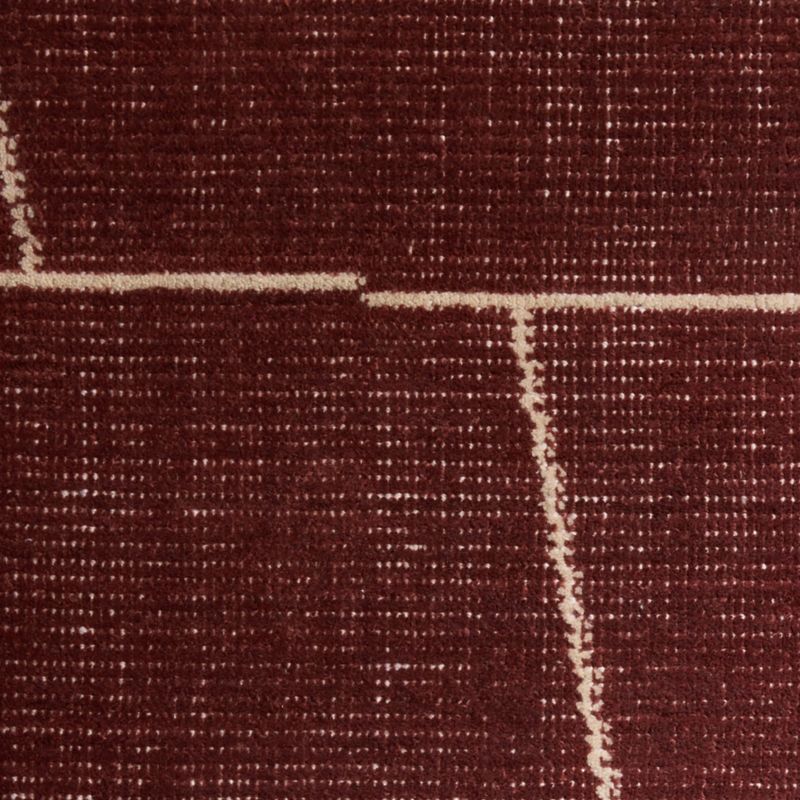 Teramo Performance Handwoven Abstract Burgundy Area Rug 5'x8' - image 1 of 5