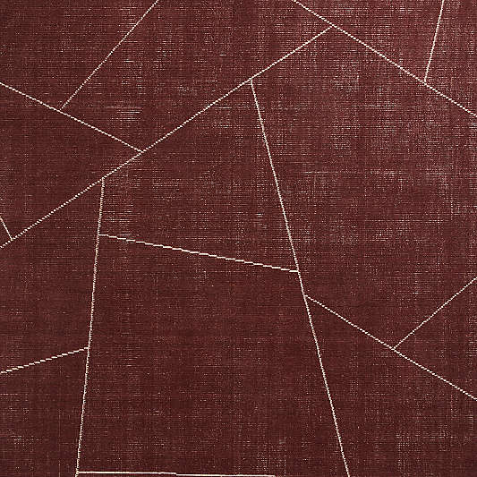 Teramo Performance Handwoven Abstract Burgundy Area Rug 5'x8'
