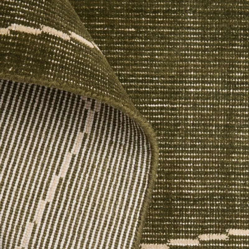 Teramo Performance Handwoven Abstract Dark Green Rug Swatch 12"x18" - image 1 of 4