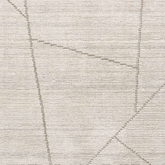 Teramo Performance Handwoven Abstract Ivory Runner Rug 2'10"x9'