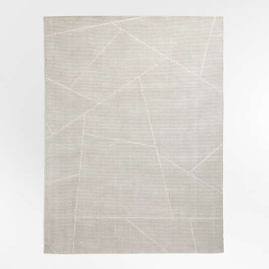 Teramo Performance Handwoven Abstract Light Blue Rug