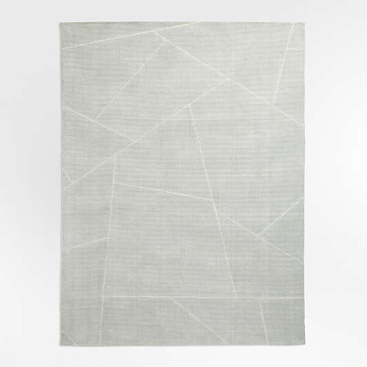 Teramo Performance Handwoven Abstract Light Blue Rug