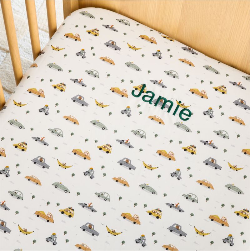 Stay Cool Transportation 100% Organic Cotton Baby Crib Fitted Sheet - image 1 of 8