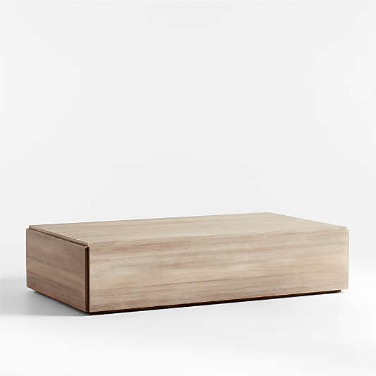 Troupe Natural Pine Wood 65" Rectangular Coffee Table
