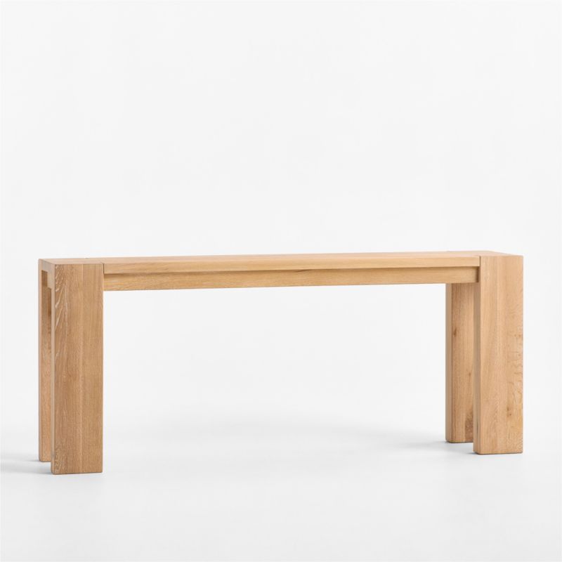 Terra Natural White Oak Wood 72" Console Table - image 5 of 10