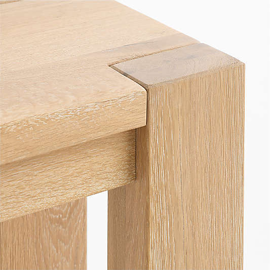 Terra Natural White Oak Wood 22" Rectangular Side Table