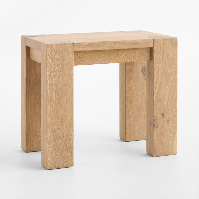 Terra Natural White Oak Wood 22" Rectangular Side Table - image 4 of 10