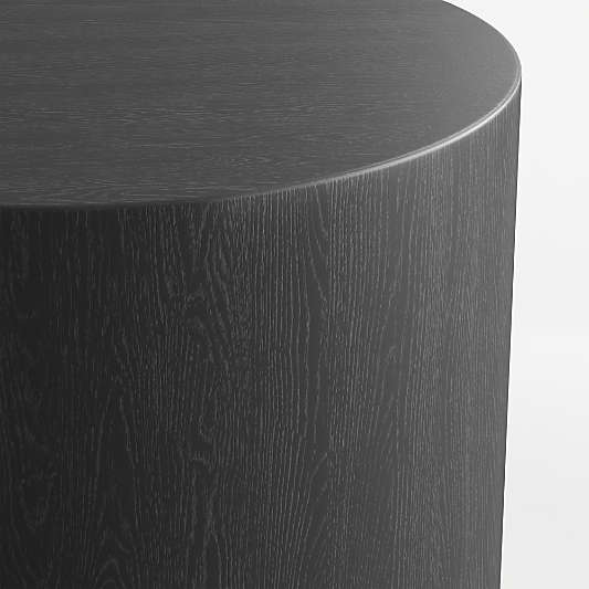 Terrane Black Oak Wood 20" Round End Table