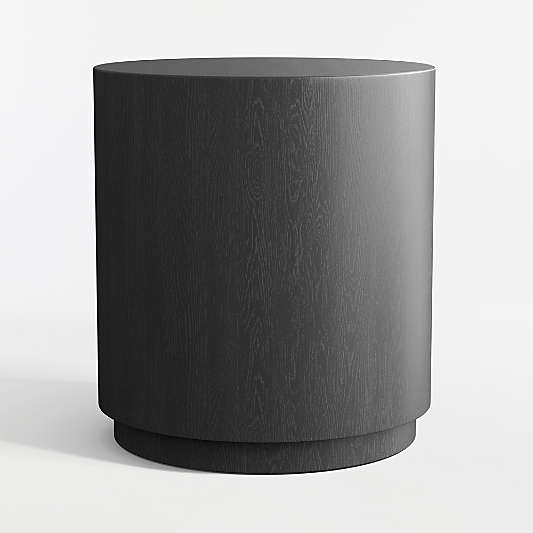 Terrane Black Oak Wood 20" Round End Table