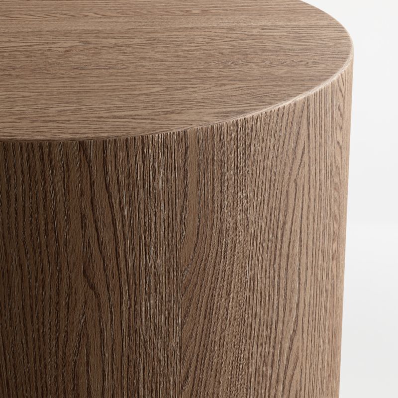 Terrane Fumed Oak Wood 20" Round End Table - image 2 of 3