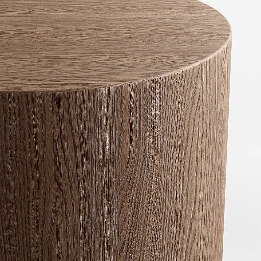 Terrane Fumed Oak Wood 20" Round End Table