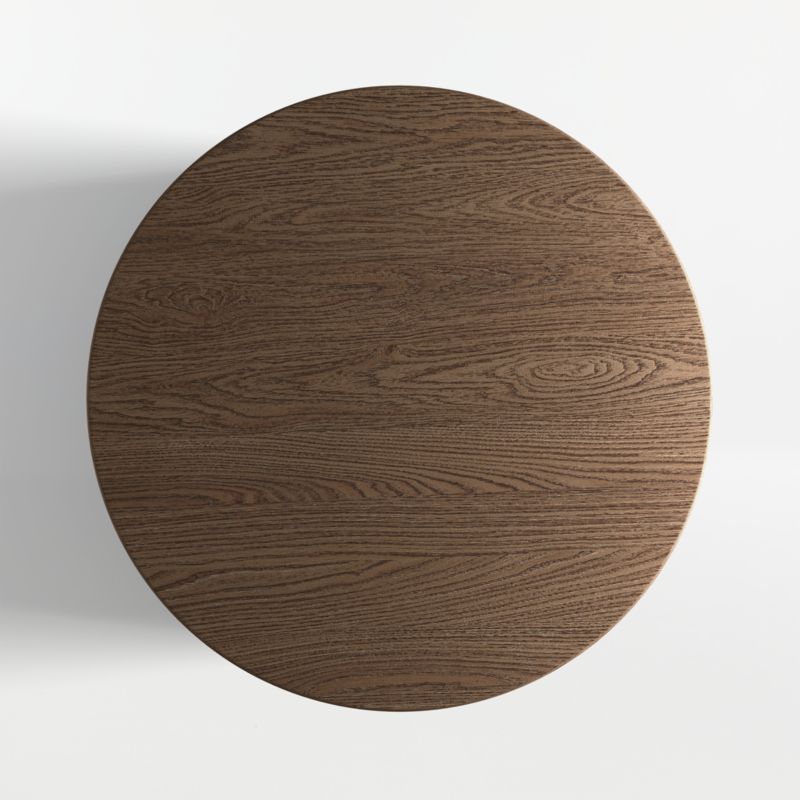 Terrane Fumed Oak Wood 20" Round End Table - image 1 of 3