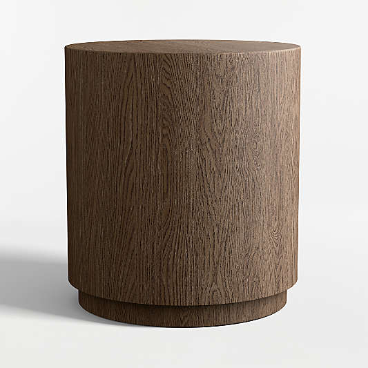 Terrane Fumed Oak Wood 20" Round End Table
