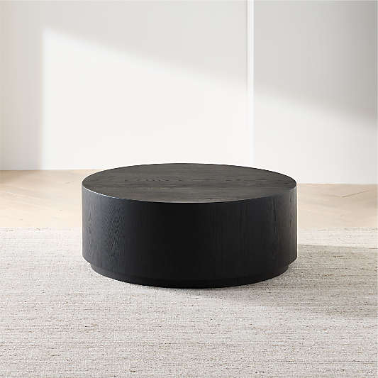 Terrane Black Oak Wood 42" Round Coffee Table
