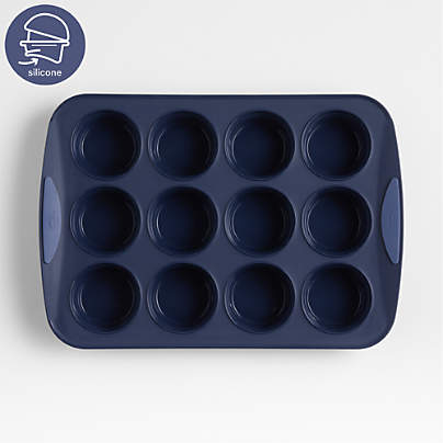 Crate & Barrel Trudeau 12-Cup Silicone Muffin Pan