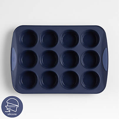 Crate & Barrel Trudeau 12-Cup Silicone Muffin Pan