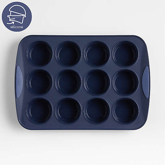 Crate & Barrel Trudeau 12-Cup Silicone Muffin Pan