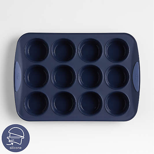 Crate & Barrel Trudeau 12-Cup Silicone Muffin Pan