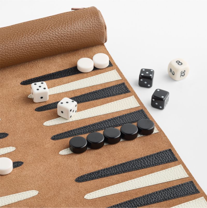 Leather Travel Backgammon Game - image 1 of 6