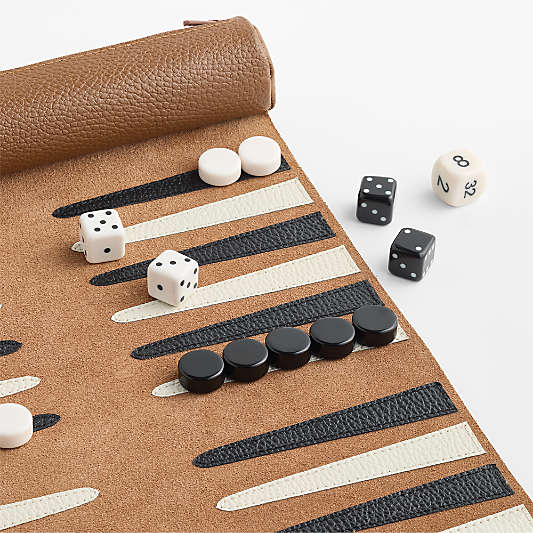 Leather Travel Backgammon Game