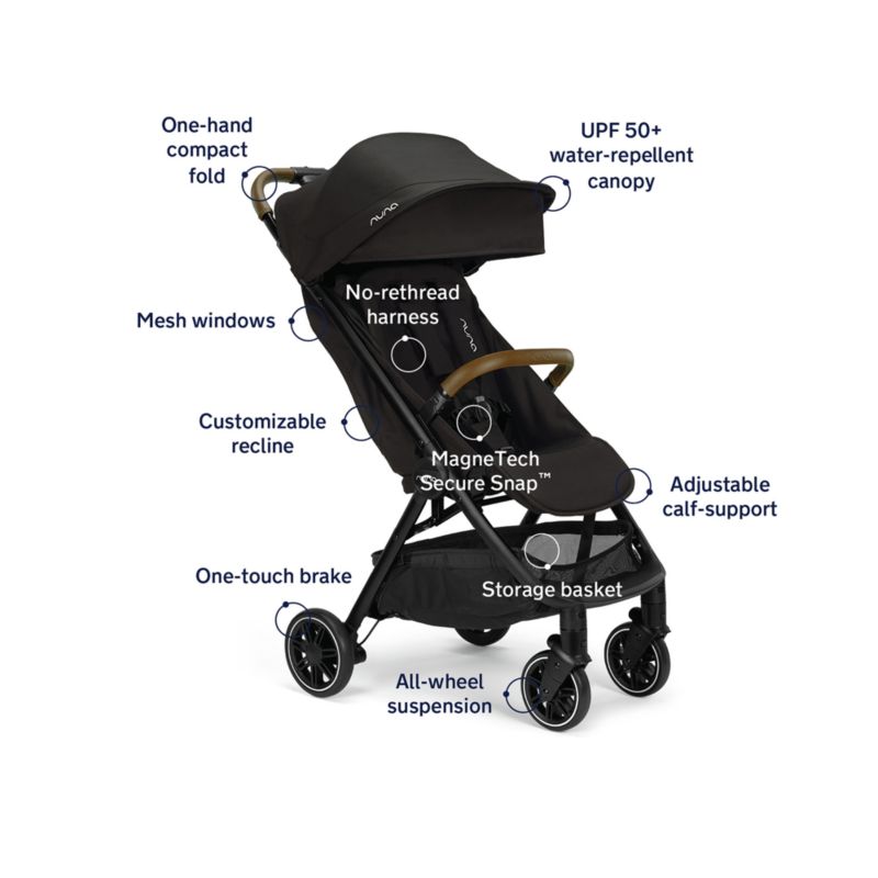 Nuna ® TRVL ™ Caviar Black Compact Travel Baby Stroller - image 11 of 12