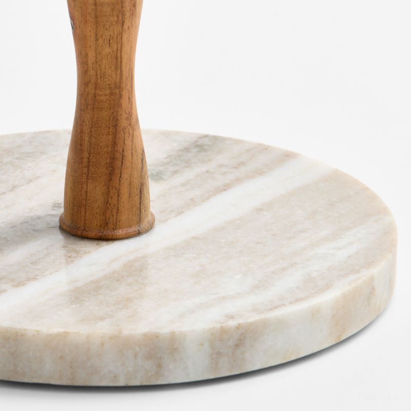 Tuscan Kitchen Marble and Wood Paper Towel Holder - image 2 of 4