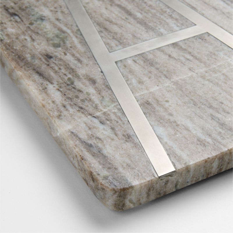 Tuscan Kitchen Marble "A" Monogram Serving Board - image 1 of 2