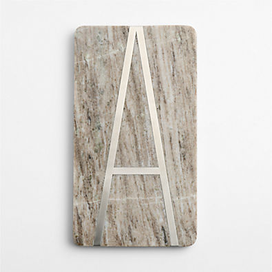 View Tuscan Kitchen Marble "A" Monogram Serving Board details