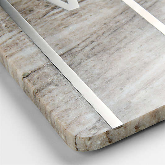 Tuscan Marble Monogram Serving Boards
