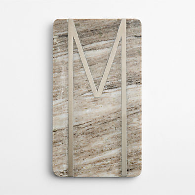 View Tuscan Kitchen Marble "M" Monogram Serving Board details