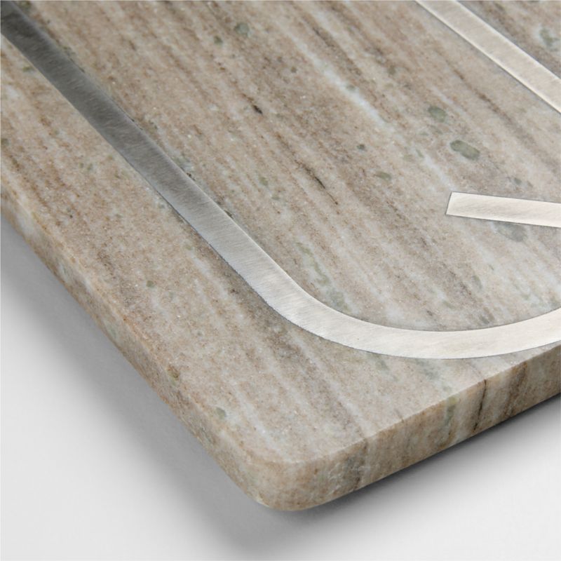 Tuscan Kitchen Marble "Q" Monogram Serving Board - image 2 of 3