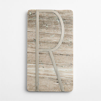 View Tuscan Kitchen Marble "R" Monogram Serving Board details