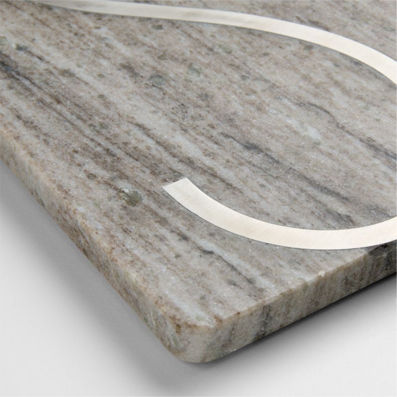 Tuscan Kitchen Marble "S" Monogram Serving Board - image 2 of 3