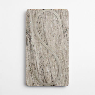 View Tuscan Kitchen Marble "S" Monogram Serving Board details