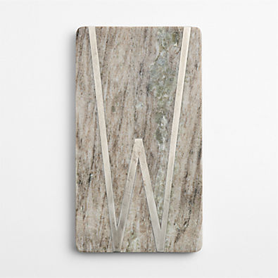 View Tuscan Kitchen Marble "W" Monogram Serving Board details