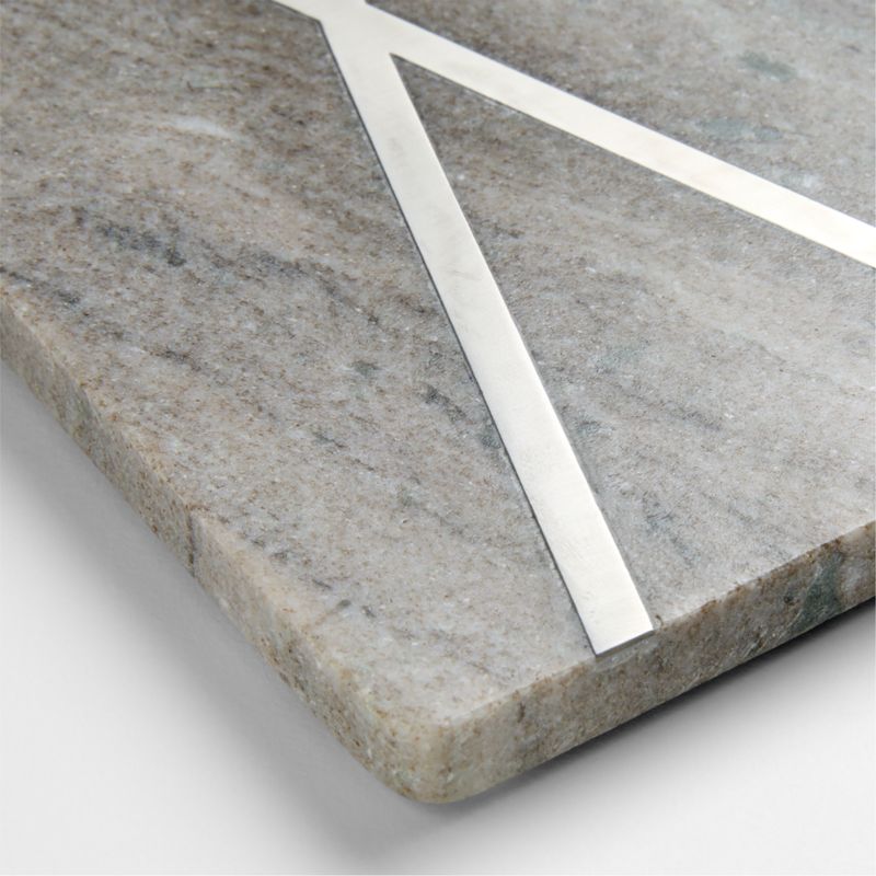 Tuscan Kitchen Marble "X" Monogram Serving Board - image 2 of 3