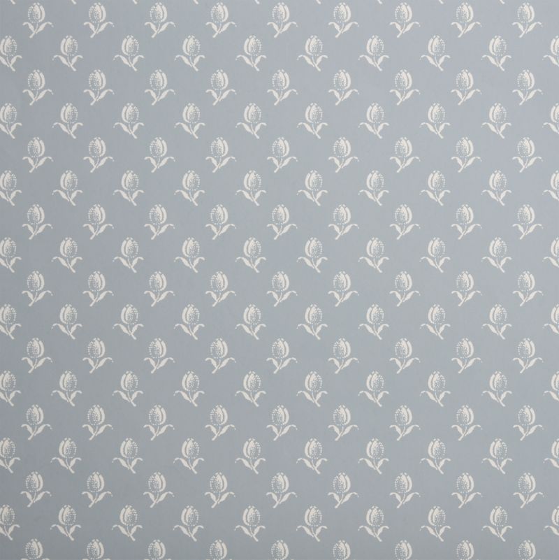 Tuscany Mist Blue Petite Tulip Wallpaper - image 1 of 2