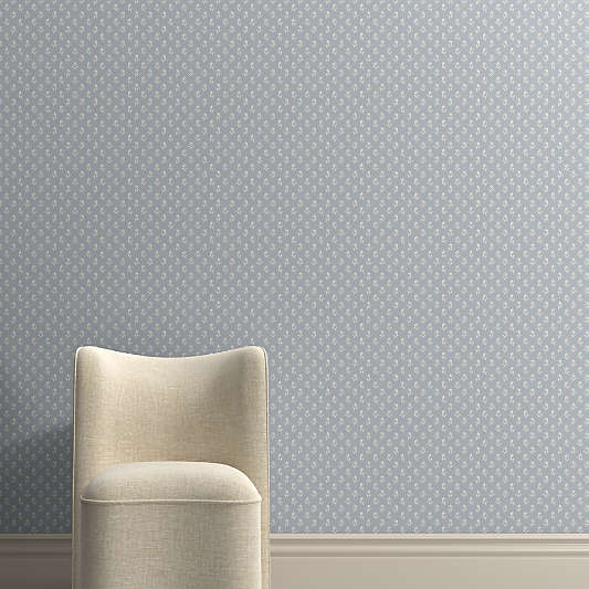 Tuscany Mist Blue Petite Tulip Wallpaper