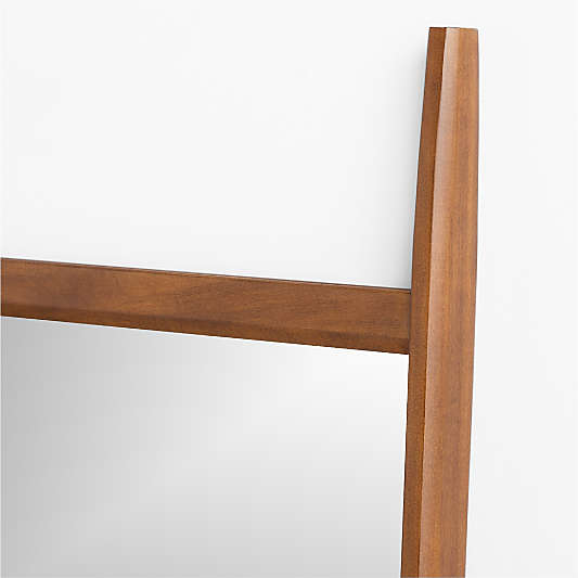 Tate Walnut Wood Floor Mirror 28" x 75"