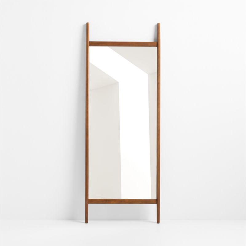 Tate Walnut Wood Floor Mirror 28" x 75" - image 1 of 3
