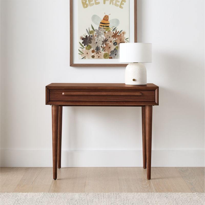 Tatum 36" Walnut Wood Desk with Drawer - image 2 of 11