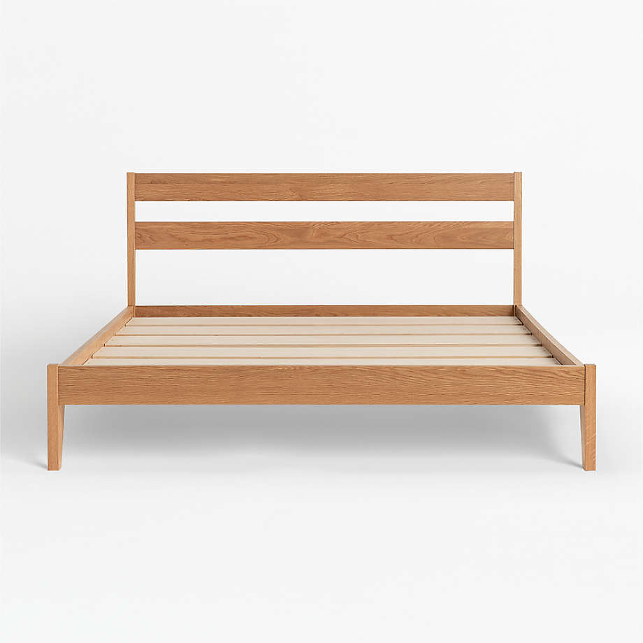 Tuft & Needle King Solid Oak Bed + Reviews Crate & Barrel