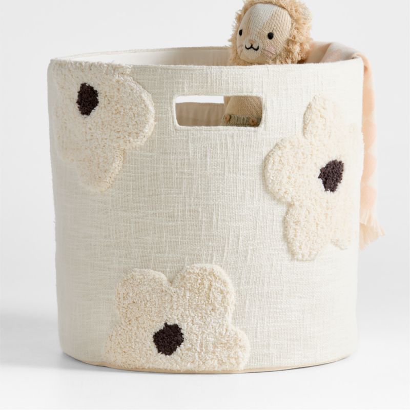 Tufted Daisy Floor Bin - image 0 of 4